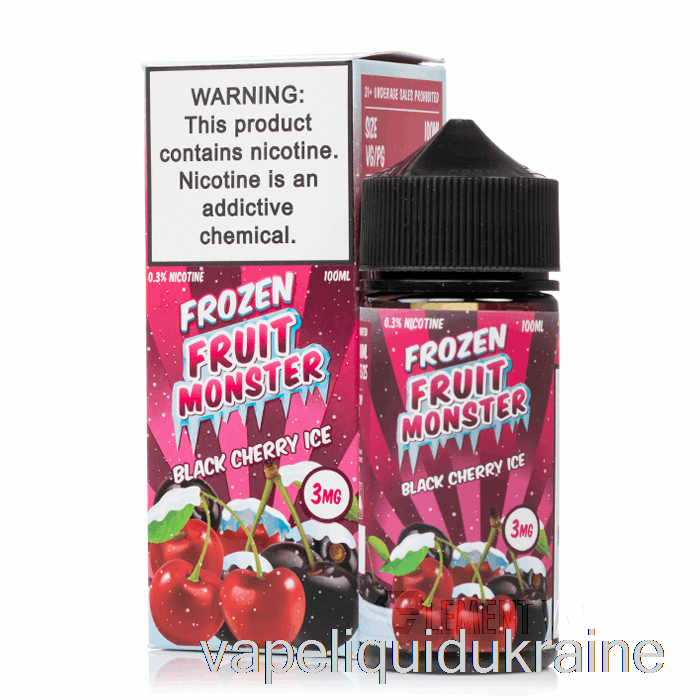 Vape Liquid Ukraine ICE Black Cherry - Frozen Fruit Monster - 100mL 0mg